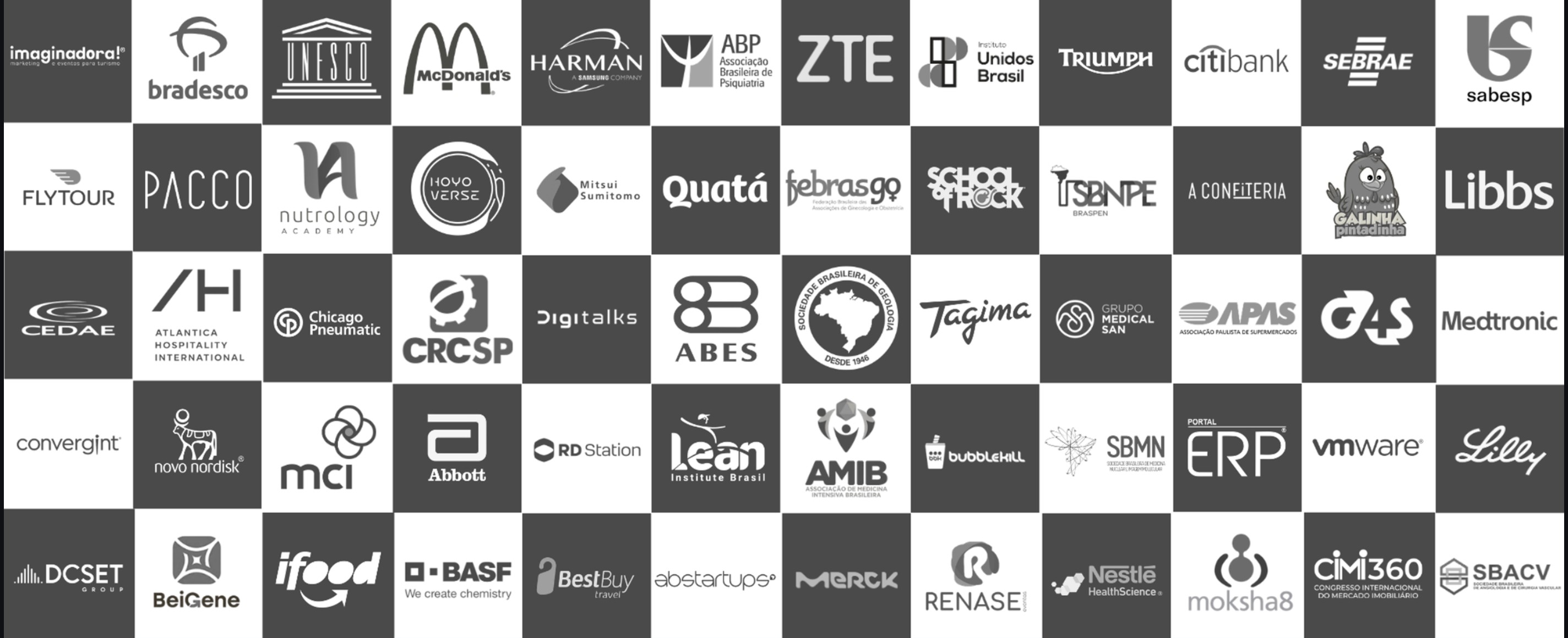 Mais de 50 marcas que confiam na Nobox: Bradesco, UNESCO, McDonald's, Citibank, Nestlé, SEBRAE, Sabesp, iFood, BASF, Medtronic, Abbott, RD Station, ZTE, Merck, Novo Nordisk, Lilly, VMware, G4S e outras.